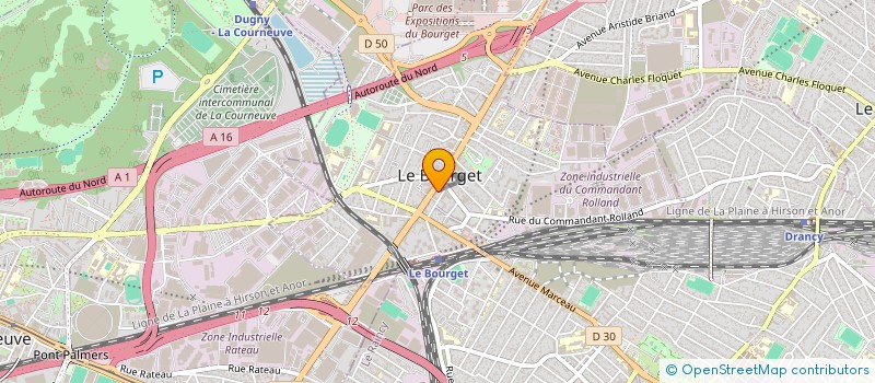 localisation de l'entreprise ALLIAGE à LE BOURGET