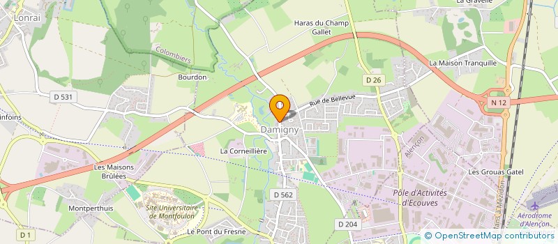 localisation de l'entreprise ALLIANCE à DAMIGNY