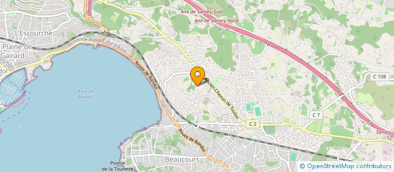 localisation de l'entreprise ALLIANCE à SANARY-SUR-MER