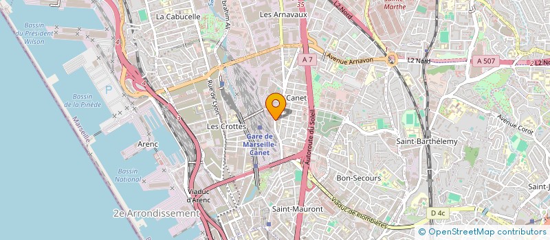 localisation de l'entreprise ALLIANCE 52 à MARSEILLE