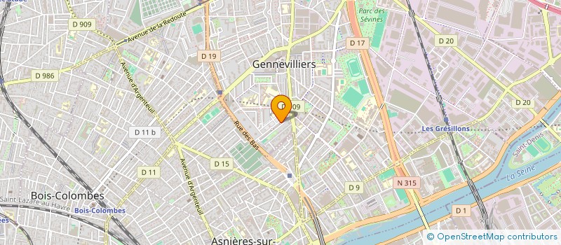 localisation de l'entreprise ALLIANCE à GENNEVILLIERS