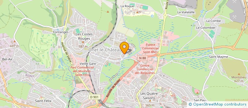 localisation de l'entreprise ALLIANCE A à ONET-LE-CHATEAU