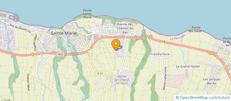 localisation de l'entreprise ALLIANCE AMBIANCE CAFES à SAINTE-MARIE