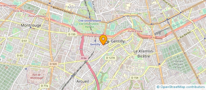 localisation de l'entreprise ALLIANCE AMBULANCE  GENTILLY
