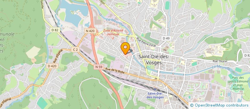 localisation de l'entreprise ALLIANCE AMBULANCE LA DEODATIENNE SOS à SAINT-DIE-DES-VOSGES