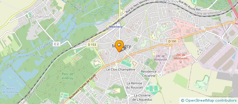localisation de l'entreprise ALLIANCE AUTO à MENNECY