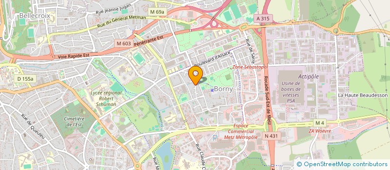 localisation de l'entreprise ALLIANCE BAT  METZ