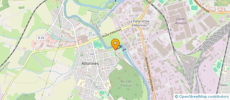 localisation de l'entreprise ALLIANCE BATIMENT 72  ALLONNES