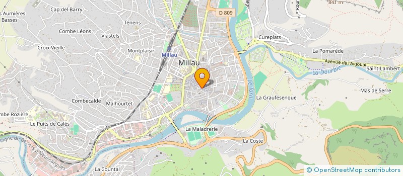 localisation de l'entreprise ALLIANCE BATIMENT ARCHI CONCEPT à MILLAU