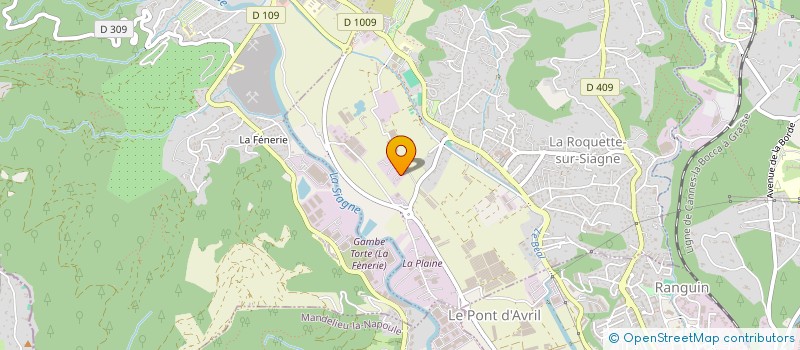 localisation de l'entreprise ALLIANCE BATIMENT COTE D'AZUR  LA ROQUETTE-SUR-SIAGNE