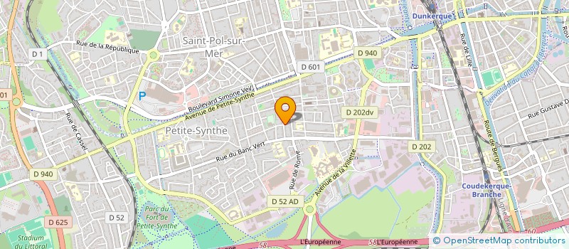 localisation de l'entreprise ALLIANCE BATIMENT TOITURE RENOVATION à DUNKERQUE