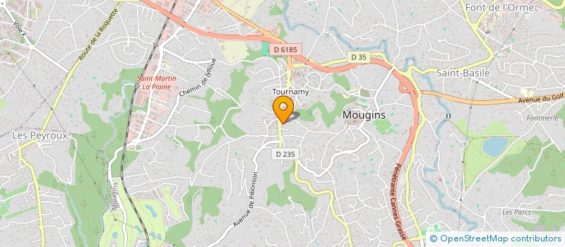 localisation de l'entreprise ALLIANCE BEAUTE & MINCEUR à MOUGINS