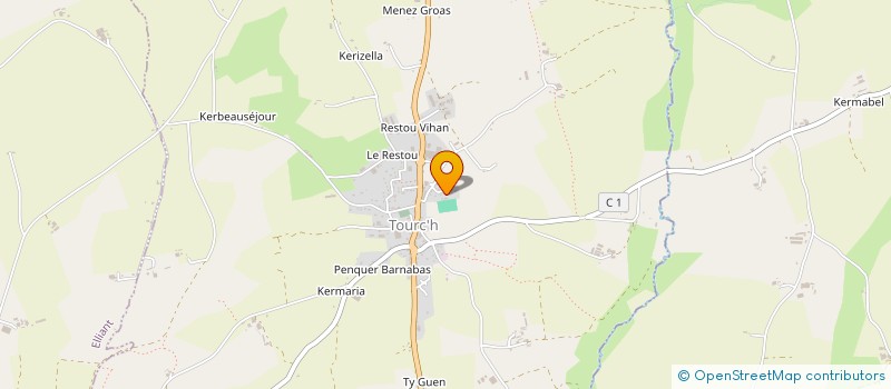 localisation de l'entreprise ALLIANCE BREIZH TRANSPORT  TOURCH