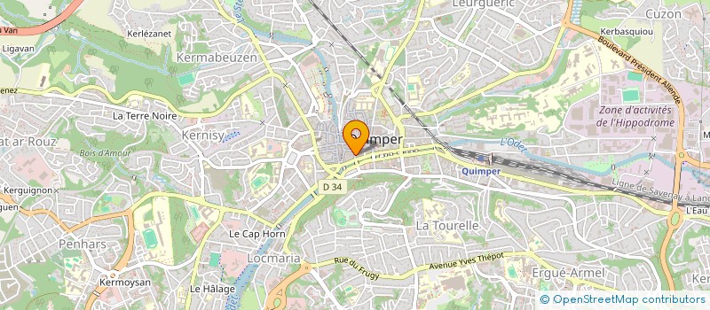 localisation de l'entreprise ALLIANCE.BZH à QUIMPER