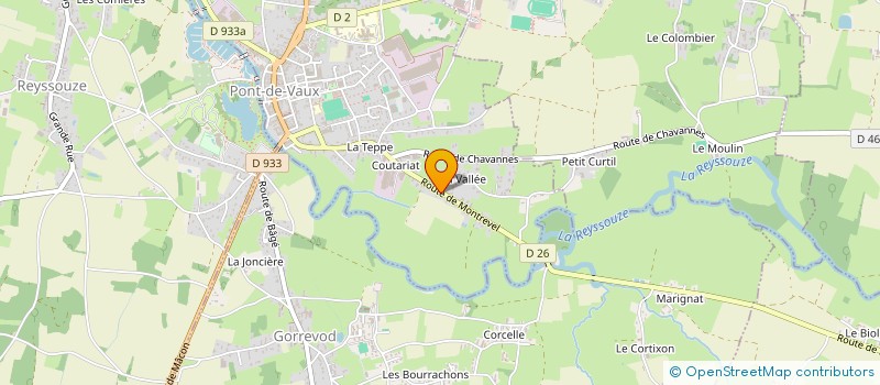 localisation de l'entreprise ALLIANCE CARPISTES BRESS'SAONE  PONT-DE-VAUX