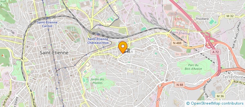 localisation de l'entreprise ALLIANCE CARROSSERIE  SAINT-ETIENNE