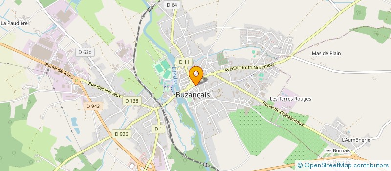localisation de l'entreprise ALLIANCE CLUB SPORTIF DE BUZANCAIS à BUZANCAIS
