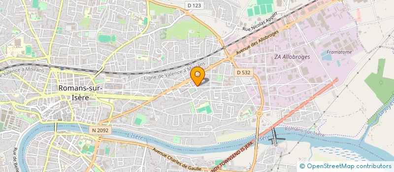 localisation de l'entreprise ALLIANCE.COM  ROMANS-SUR-ISERE