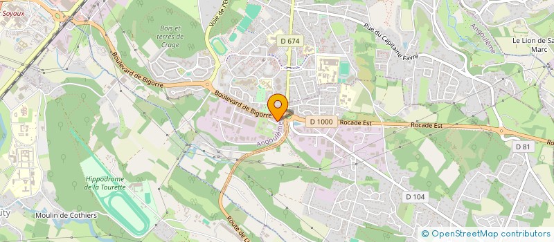 localisation de l'entreprise ALLIANCE COMPTABILITE EXPERTISE à ANGOULEME