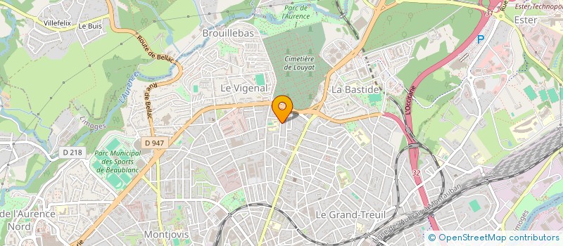 localisation de l'entreprise ALLIANCE CONFORT ET HABITAT à LIMOGES