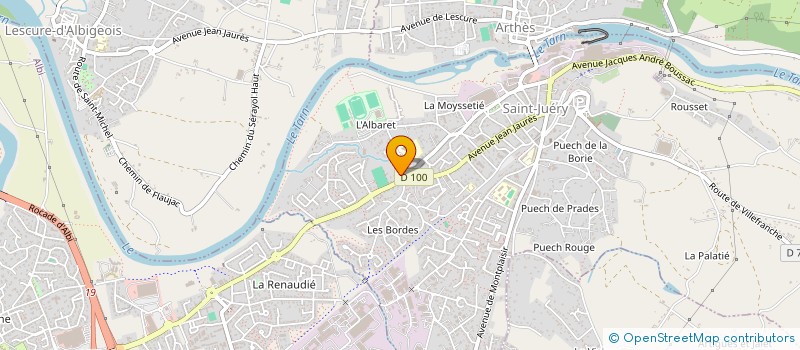 localisation de l'entreprise ALLIANCE CREATION à SAINT-JUERY