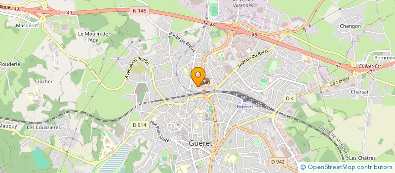 localisation de l'entreprise ALLIANCE CREUSE  GUERET