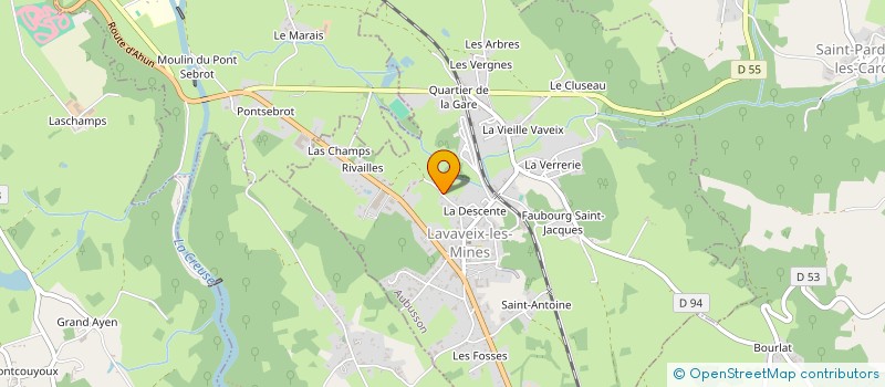 localisation de l'entreprise ALLIANCE CREUSOISE à LAVAVEIX-LES-MINES