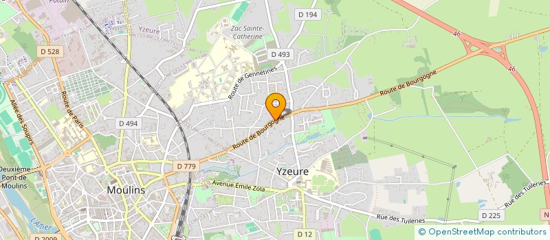 localisation de l'entreprise ALLIANCE DE PASSIONNES D'ESPORT  YZEURE