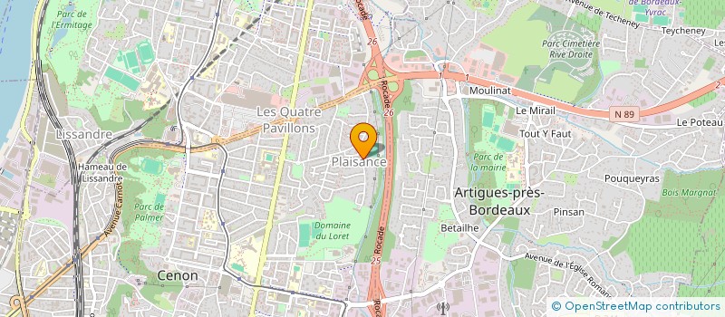 localisation de l'entreprise ALLIANCE DIFFUSION à CENON