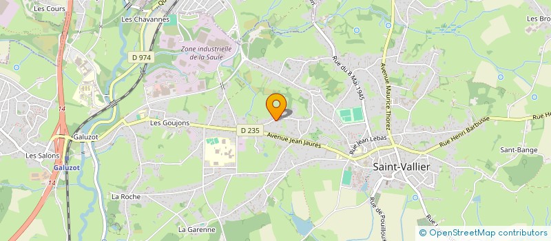 localisation de l'entreprise ALLIANCE DOJO 71 - JUDO CLUB SAINT VALLIER  SAINT-VALLIER