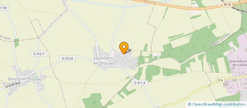 localisation de l'entreprise ALLIANCE DREUX JUDO à LOUVILLIERS-EN-DROUAIS