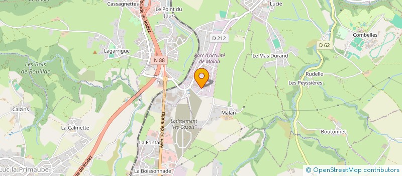 localisation de l'entreprise ALLIANCE ENERGIE 12  OLEMPS