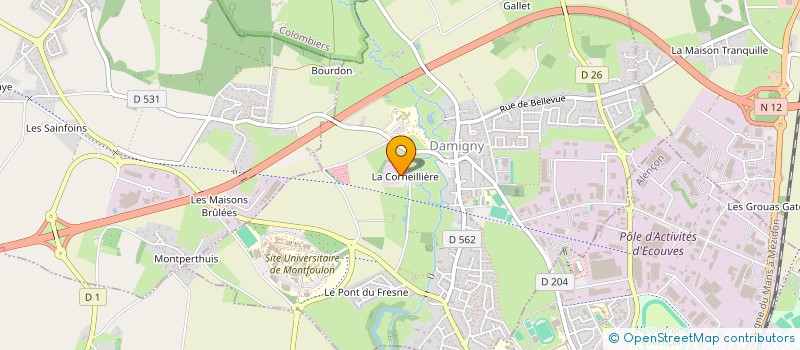 localisation de l'entreprise ALLIANCE ET ENERGIE à DAMIGNY