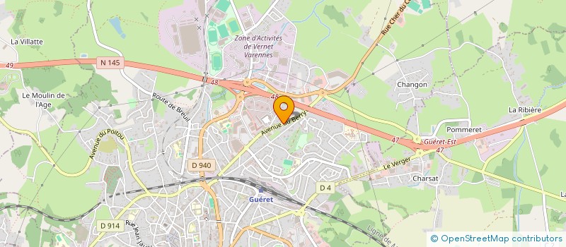 localisation de l'entreprise ALLIANCE EXPERTS 23 - GUERET à GUERET