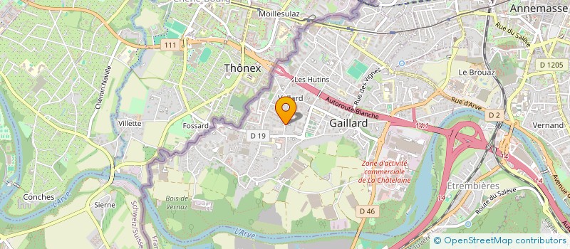 localisation de l'entreprise ALLIANCE FEMININE DU GENEVOIS  GAILLARD