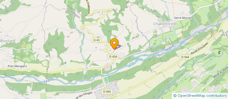 localisation de l'entreprise ALLIANCE FOOTBALL CHAMPSAUR VALGAUDEMAR  CHABOTTES