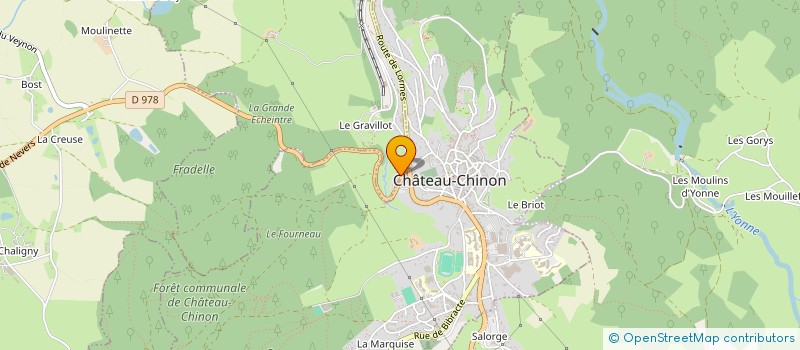 localisation de l'entreprise ALLIANCE FORESTIER  CHATEAU-CHINON VILLE