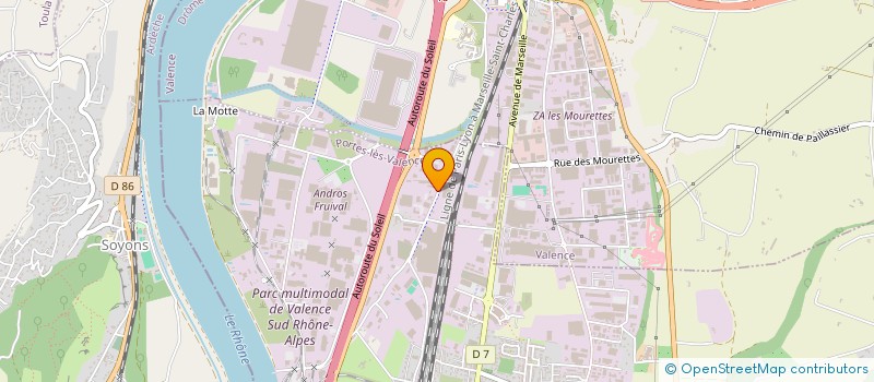 localisation de l'entreprise ALLIANCE FROID ROUTIER  PORTES-LES-VALENCE