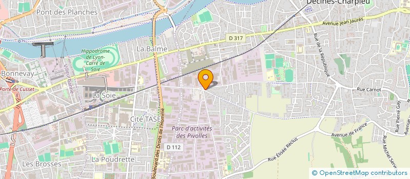 localisation de l'entreprise ALLIANCE GRENAILLAGE à DECINES-CHARPIEU