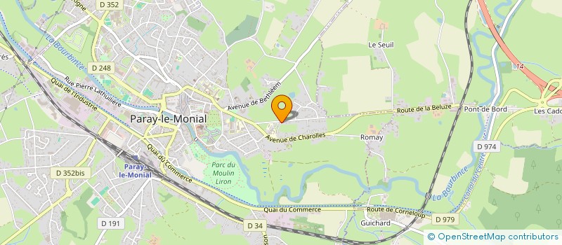 localisation de l'entreprise ALLIANCE HANDICAP 71  PARAY LE MONIAL