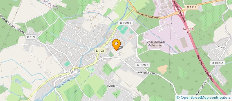 localisation de l'entreprise ALLIANCE IMMO AQUITAINE à LA BREDE