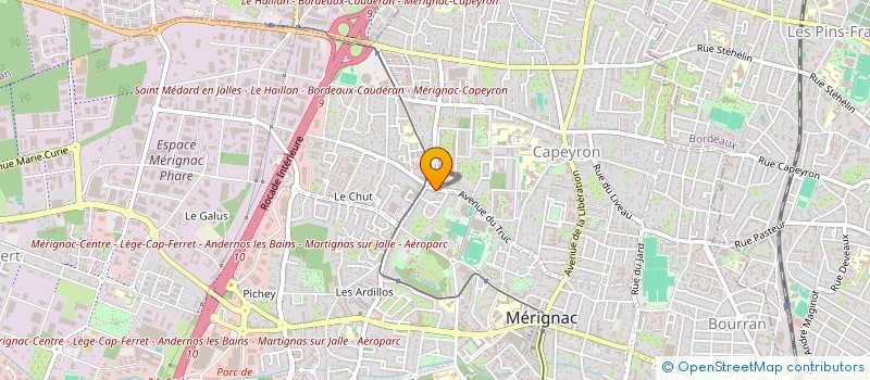 localisation de l'entreprise ALLIANCE IMMO AVENIR  MERIGNAC