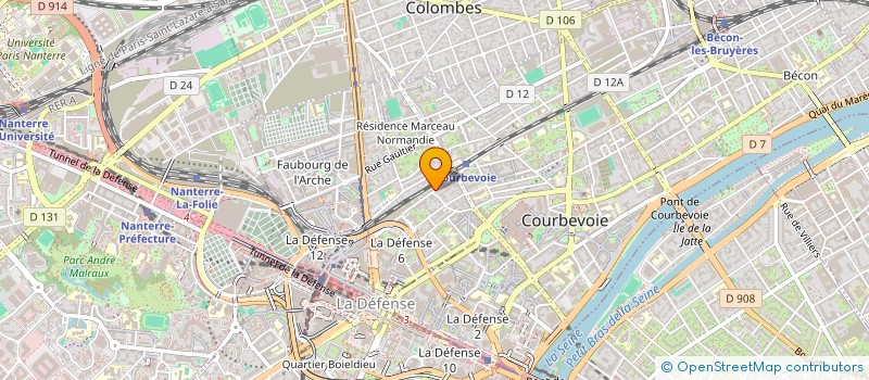 localisation de l'entreprise ALLIANCE INCENDIE à COURBEVOIE