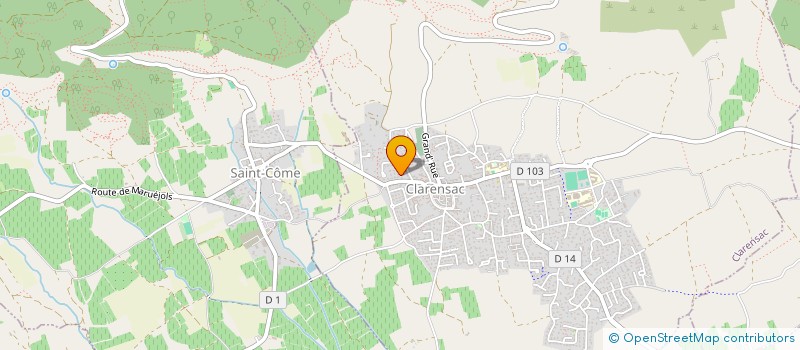 localisation de l'entreprise ALLIANCE INFIRMIERE  CLARENSAC