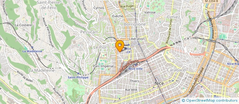 localisation de l'entreprise ALLIANCE INVEST à NICE