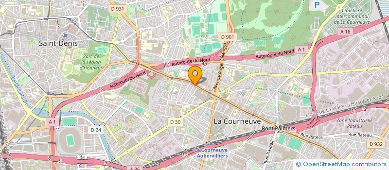 localisation de l'entreprise ALLIANCE INVEST à LA COURNEUVE