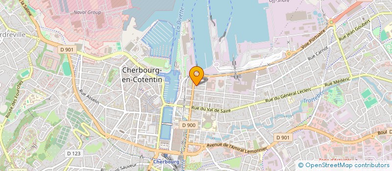 localisation de l'entreprise ALLIANCE JUSTICIA COMMISSAIRE DE JUSTICE  CHERBOURG-EN-COTENTIN