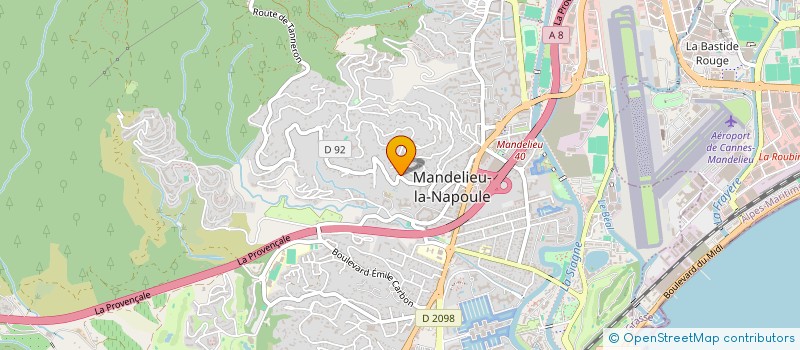 localisation de l'entreprise ALLIANCE LOISIRS COTE D'AZUR  MANDELIEU-LA-NAPOULE