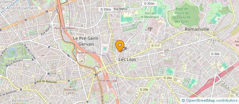 localisation de l'entreprise ALLIANCE MEDICALE N3 à LES LILAS