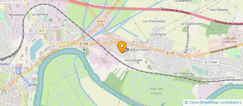 localisation de l'entreprise ALLIANCE MENUISERIE ET SERVICE DITE A.M.S.  TONNAY-CHARENTE